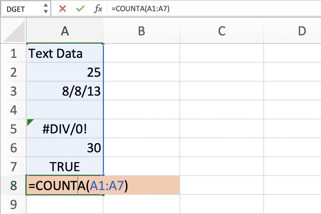 COUNTAF 函数的使用方法 (counta函数计算什么)