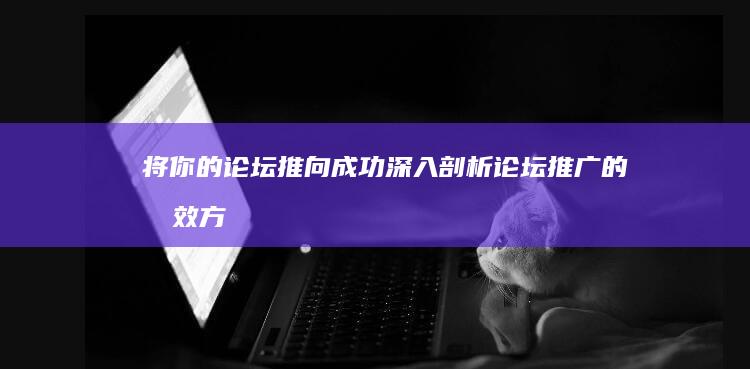 将你的论坛推向成功：深入剖析论坛推广的有效方法 (将你的论坛推荐给别人)